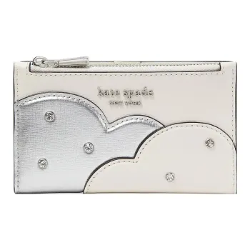 Kate Spade Leather Card Holders Coin Purses Wallets Small Size Women's Gray