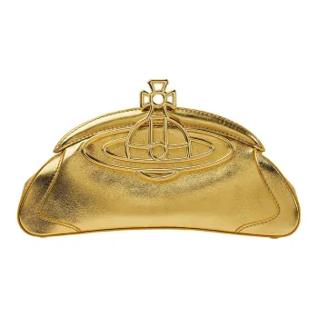 Vivienne Westwood Calfskin Clutch Women's Gold