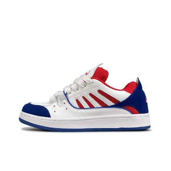 LuzaoT SUPER DRAG Puffy Shoes Low Top Skateboard Shoes Unisex White Blue Red