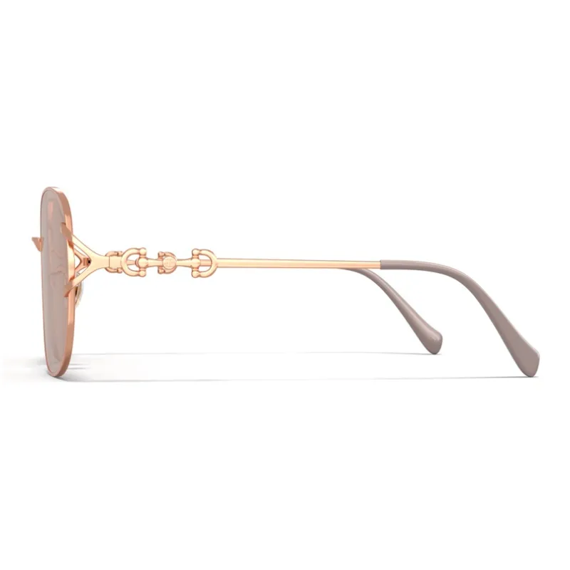 PARZIN Round Sunglasses Women's Metal Frame-13