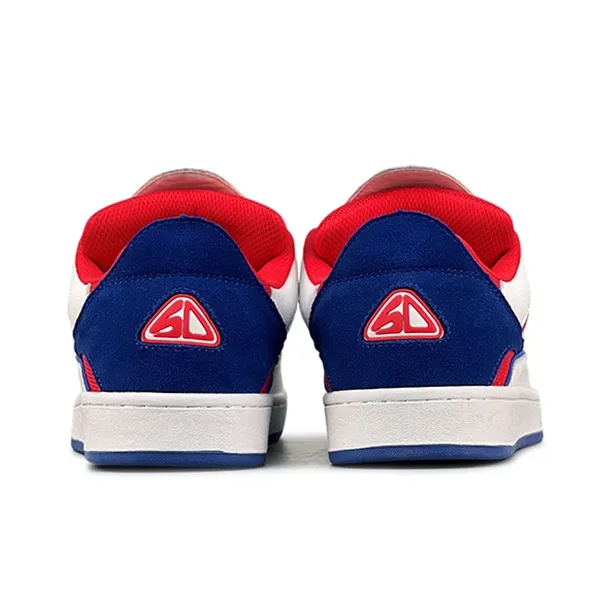 LuzaoT SUPER DRAG Puffy Shoes Low Top Skateboard Shoes Unisex White Blue Red-4