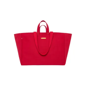 Levi's JJJJound Collaboration Cotton Tote Bag, Shopping Bag, Handbag Regular Unisex Red