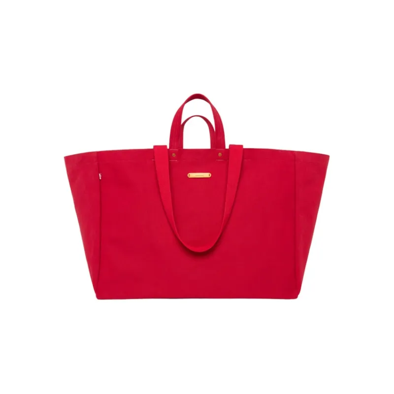 Levi's JJJJound Collaboration Cotton Tote Bag, Shopping Bag, Handbag Regular Unisex Red-0