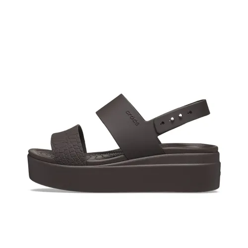 Crocs Brooklyn Croco Low Espresso Sandal 'Brown' Women's