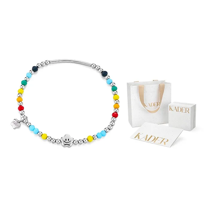 KADER 925 Sterling Silver Synthetic Cubic Zirconia/Rhinestone Bracelets Women's Macron Color-1