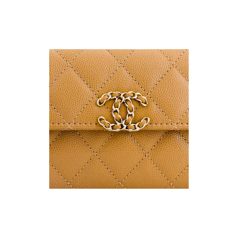 CHANEL 23P SS Cow Leather Flap Bag Handbag, Shoulder Bag, Crossbody Bag Regular Women's Milk Tea/Caramel-4
