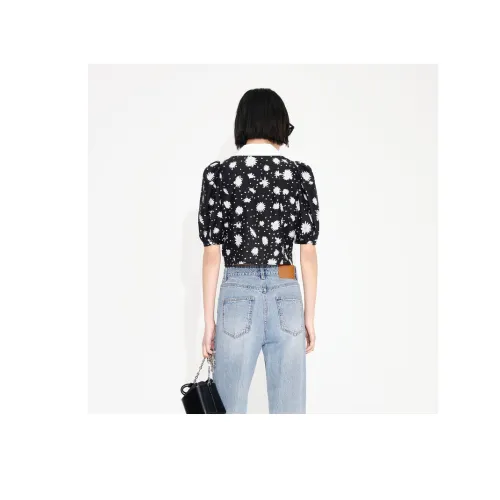 MO&CO Shirts Women's Black With White Multicolor