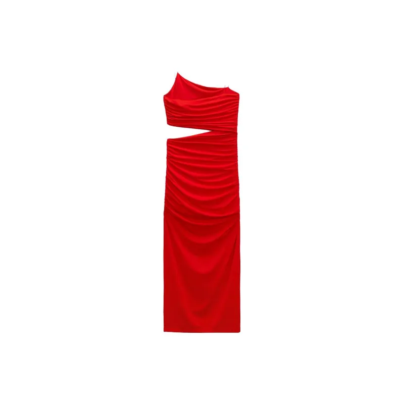 ZARA Sleeveless Dresses Women's Red-1