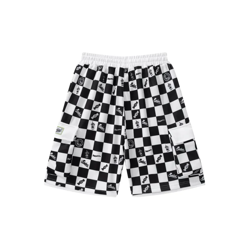 FireMonkey Cargo Shorts Unisex White-1