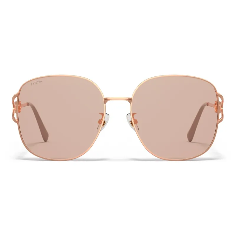 PARZIN Round Sunglasses Women's Metal Frame-12