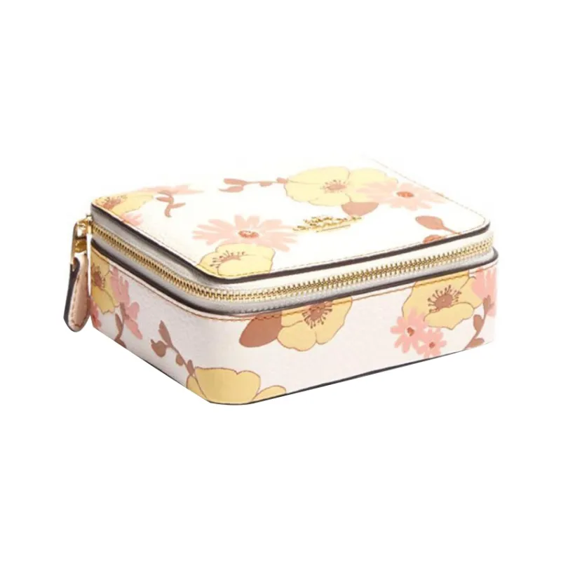 COACH Jewelry Bo Leather Detail Storage Bag Makeup Bag Mini Women's Multicolor-3