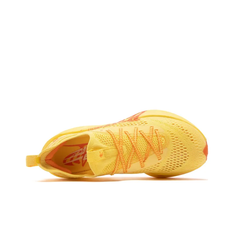 QIAODAN Flying Shadow Plaid Slip Resistant, Abrasion Resistant, Lightweight Low Top Running Shoes Men's Yellow Orange-2