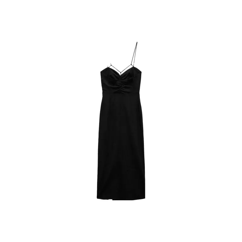 ZARA Slip Dresses Women's Black-1