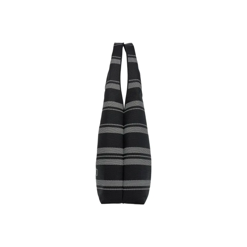 FERRAGAMO Woven Material Shopping Bag Handbag Men's Black/Gray-2