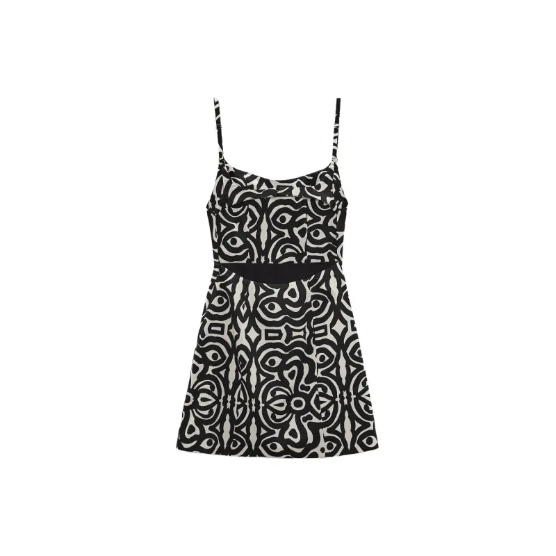 ZARA Sleeveless Dresses Women's Nude Sole With Black-1
