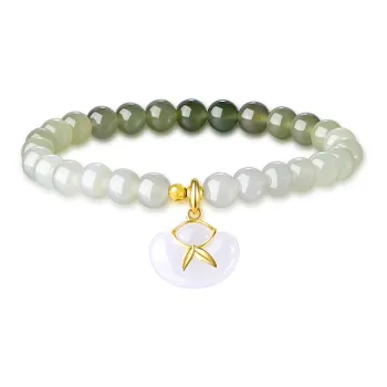 LOVING Hetian Jade Bracelets White Jade/Pale Greenish White Jade Women's