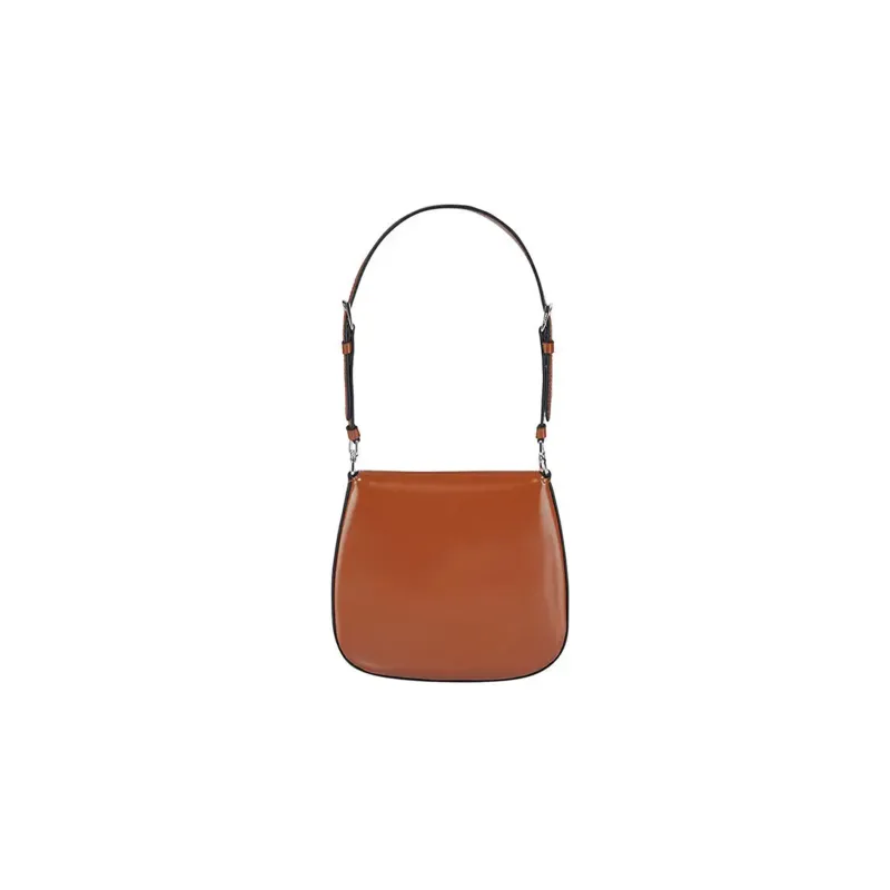 PRADA Cleo Leather Shoulder Bag Handbag Shoulder Bag Women's Brown-2