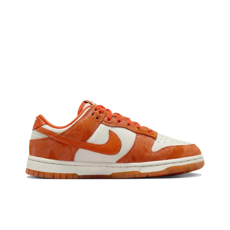 Nike Dunk 'Cracked Orange' Durable Breathable Low-Top Skateboard Shoes Women's White Orange-1