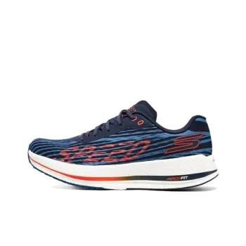Skechers Go Run Razor 4 Anti Slip Wear Resistant Low Top Running Shoes Men's White Blue