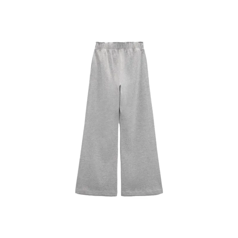 ZARA Casual Pants Women's Zebra Print Gray-1