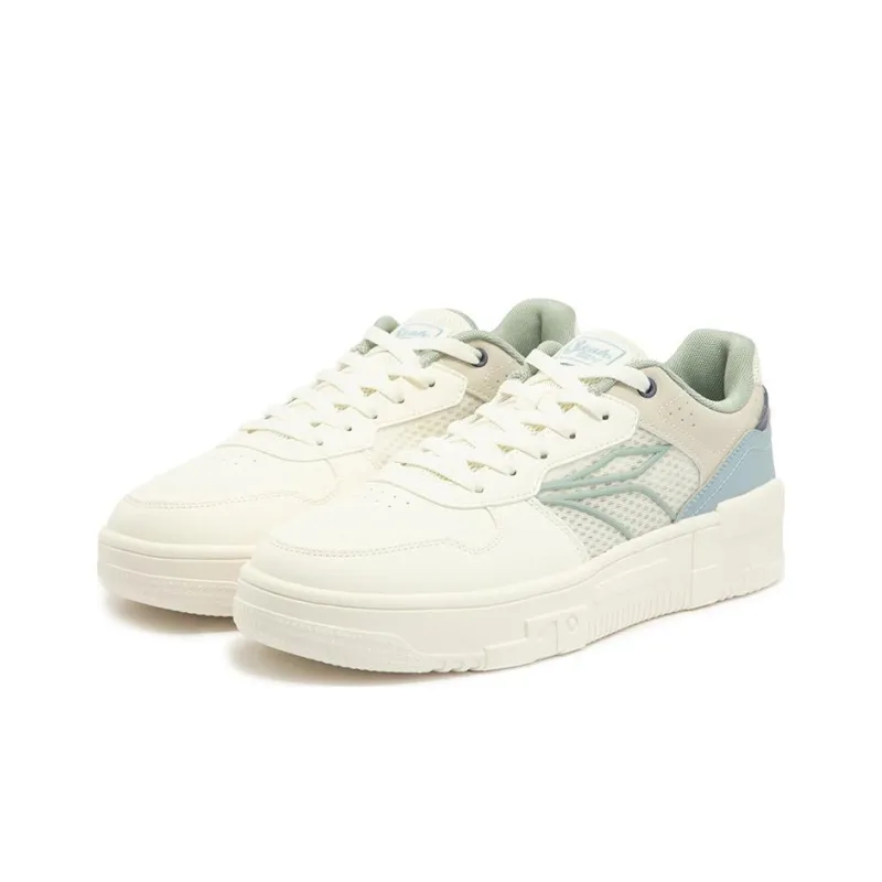 361° Anti Slip And Wear Resistant Breathable Low Top Skateboard Shoes Men's White Teal Blue-2