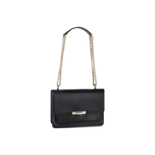 MICHAEL KORS MK Jade Grained Leather Envelope Bag Shoulder Bags Women's Black