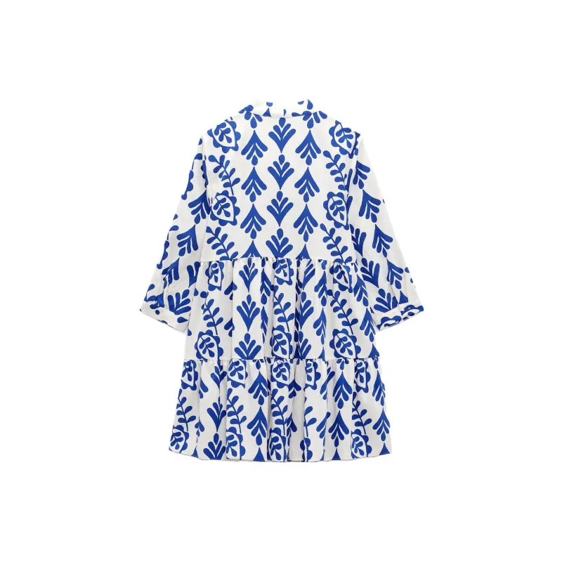 ZARA Long-Sleeved Dresses Women's White-1