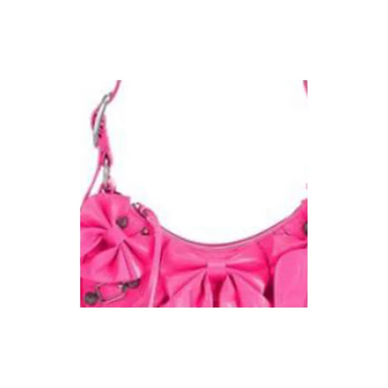 Balenciaga Le Cagole Sheepskin Crossbody Bag Shoulder Bag Mini Women's Neon Pink-4