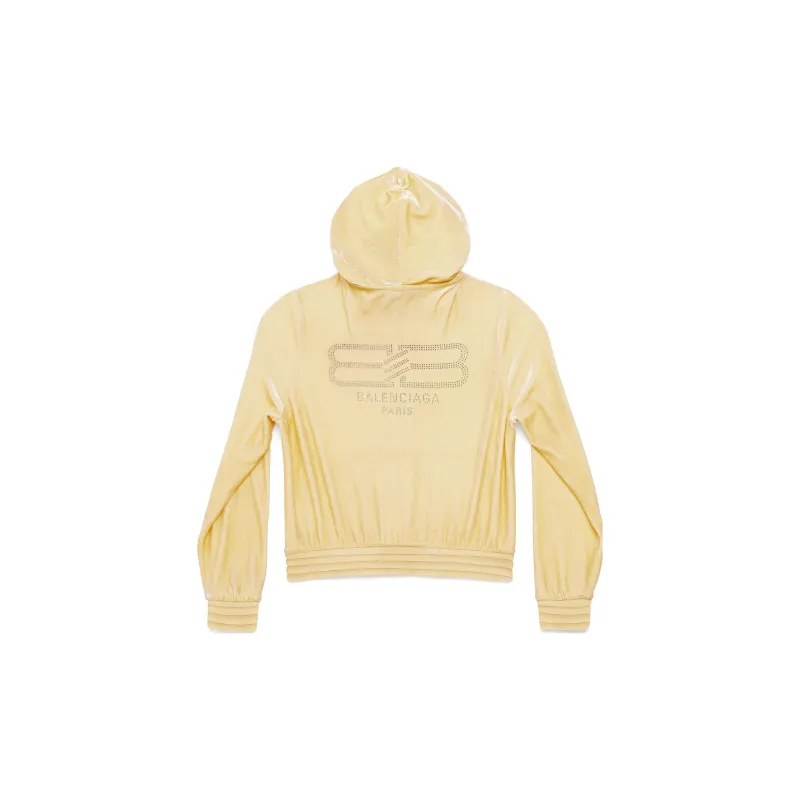 Balenciaga Bb Paris Strass Zip Up Hoodie-1