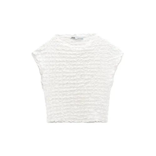 ZARA T-Shirts Women's Frosted White