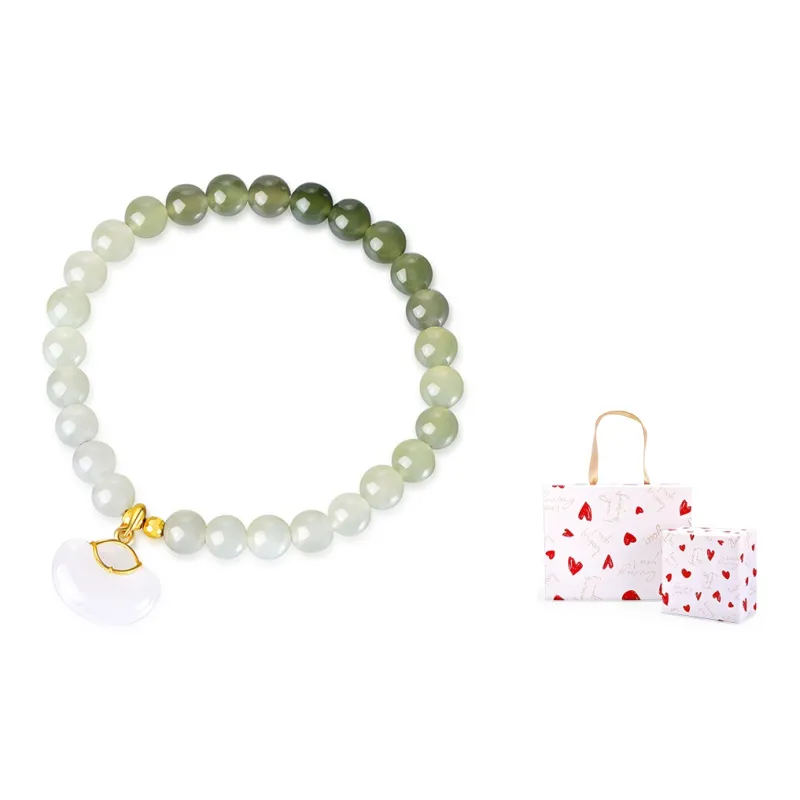 LOVING Hetian Jade Bracelets White Jade/Pale Greenish White Jade Women's-5