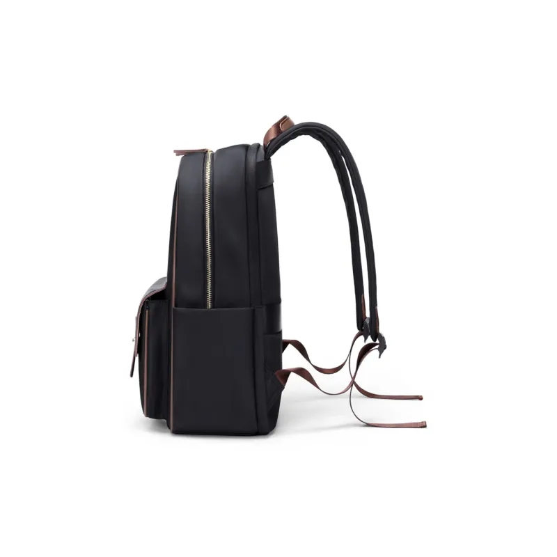 GOLF Fabric Synthetic Leather Backpack Large Size Women's Apricot/Elegant Black-9