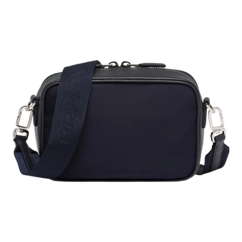 PRADA Re Nylon And Saffiano Leather Removable Pouch Shoulder Bag Navy-2
