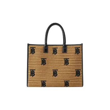 Burberry Medium Freya Tote Natural/Black