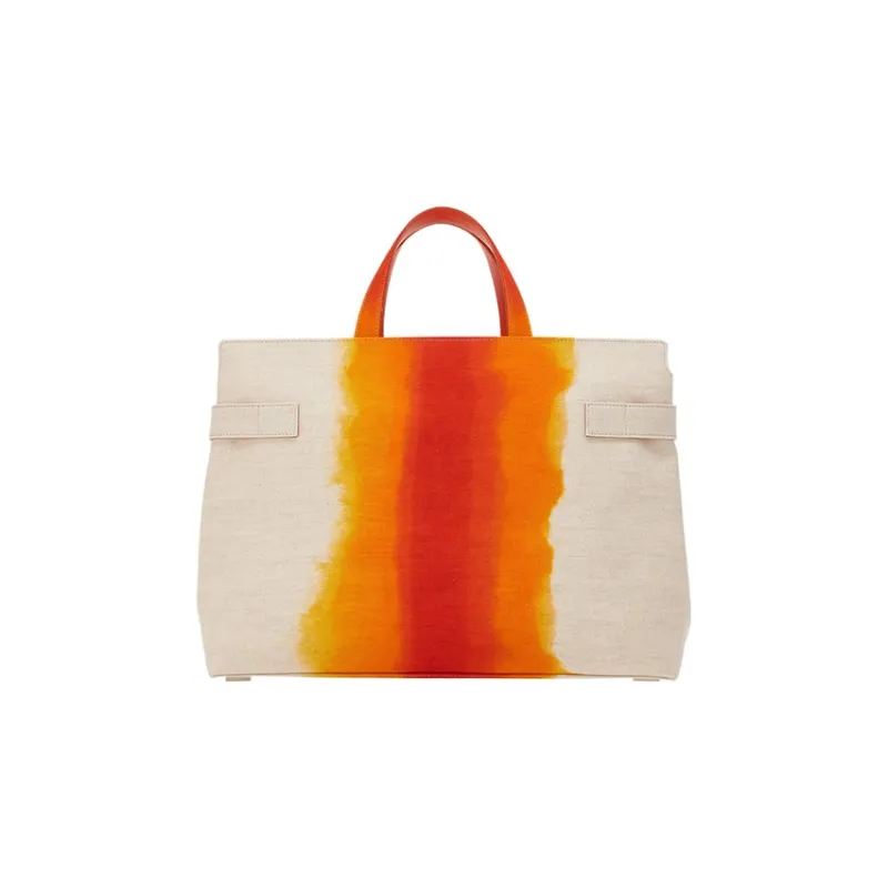 FERRAGAMO Canvas Bag, Tote Bag, Shopping Bag, Handbag Regular Men's White/Orange-2