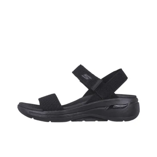 Skechers Go Walk Arch Fit Beach Sandals Women's All Black