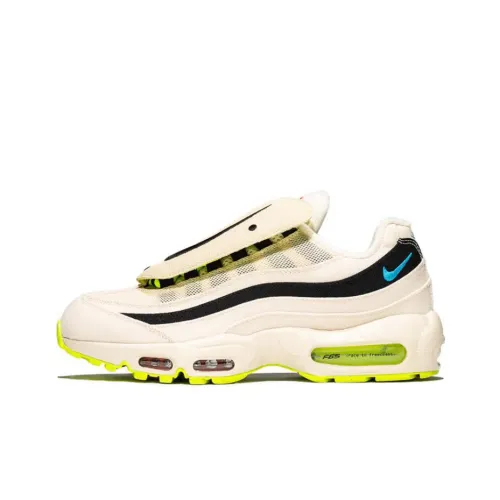 Nike Air Max 95 Anti Slip And Wear Resistant Breathable Low Top Sports Casual Shoes Men's White Black