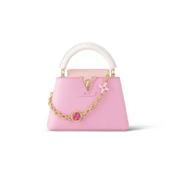 LOUIS VUITTON Capucines Cow Leather Shoulder Bag Crossbody Bag Handbag Mini Women's Candy Pink