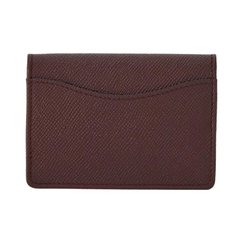 FERRAGAMO Cow Leather Business Card Holder Women's Coffee-2
