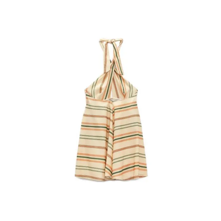 ZARA Sleeveless Dresses Women's Cream-1