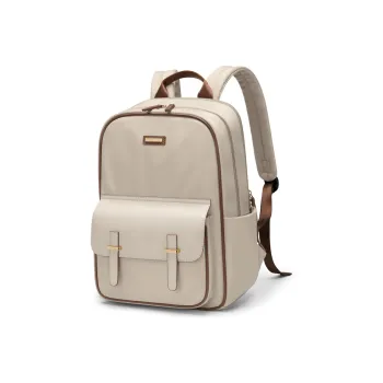GOLF Fabric Synthetic Leather Backpack Large Size Women's Apricot/Elegant Black