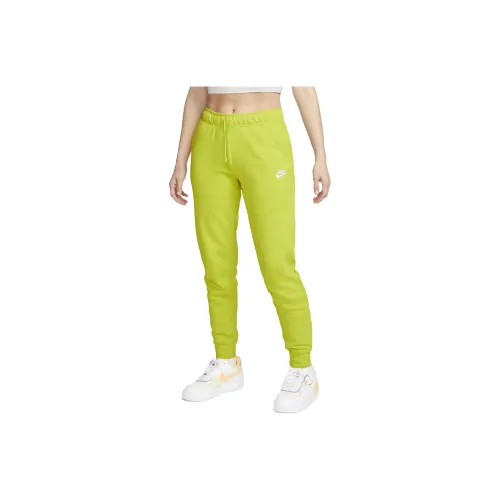 Nike Knitted Sweatpants Women's Green Yellow