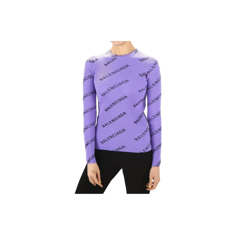 Balenciaga T Shirts Women's Purple-4