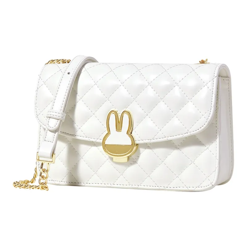 Miffy PU Small Square Bag Shoulder Bag Women's Ecru/Pink/Black-1