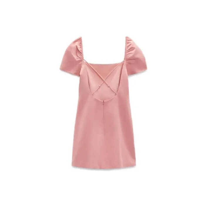ZARA Short-Sleeved Dresses Women's Pink-1