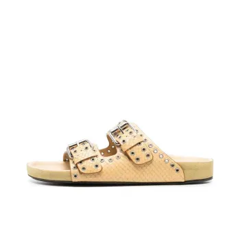 ISABEL MARANT Lennyo Snake-effect Leather Sandals