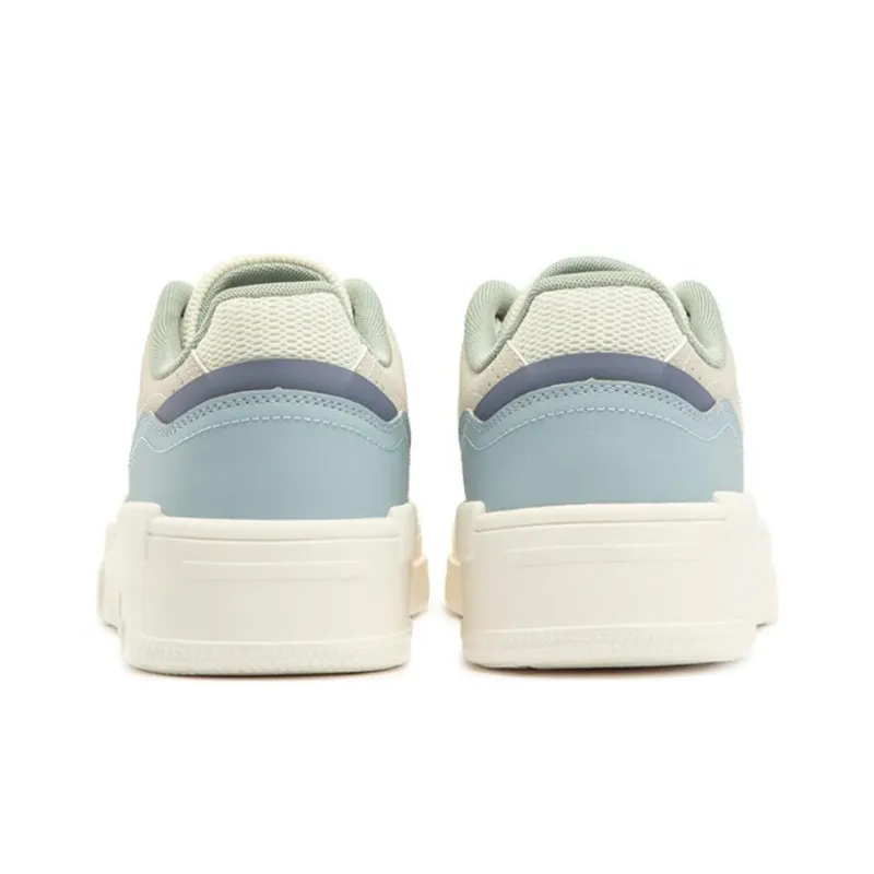 361° Anti Slip And Wear Resistant Breathable Low Top Skateboard Shoes Men's White Teal Blue-3