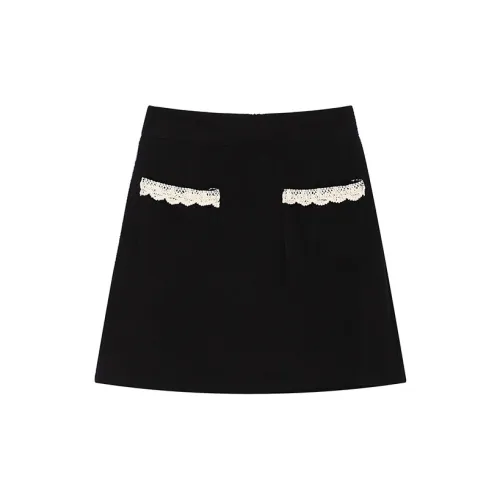 MINCOCROSEPEPPAR Casual Short Skirts Women's Black/White