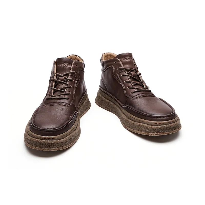 Hautton Jeans Casual Shoes Men's Brown-5