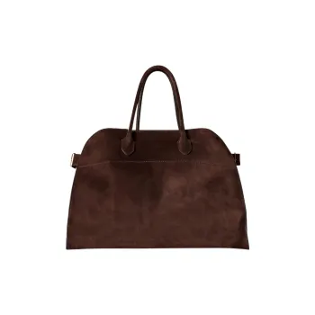 THE ROW Margau Soft Suede Tote Bag, Shopping Bag, Handbag Women's Mocha